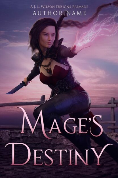 A fantasy book cover with a mage
